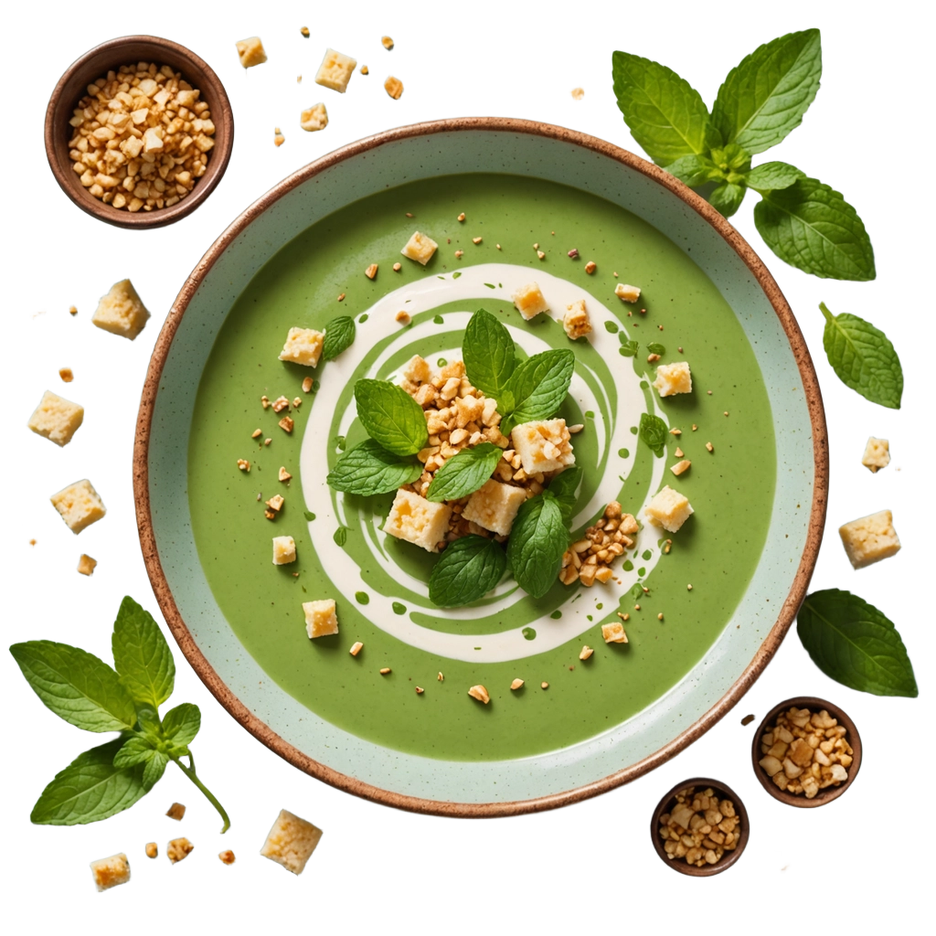 veloute petits pois menthe auberge restaurant marchissy lamarmite carte de printemps