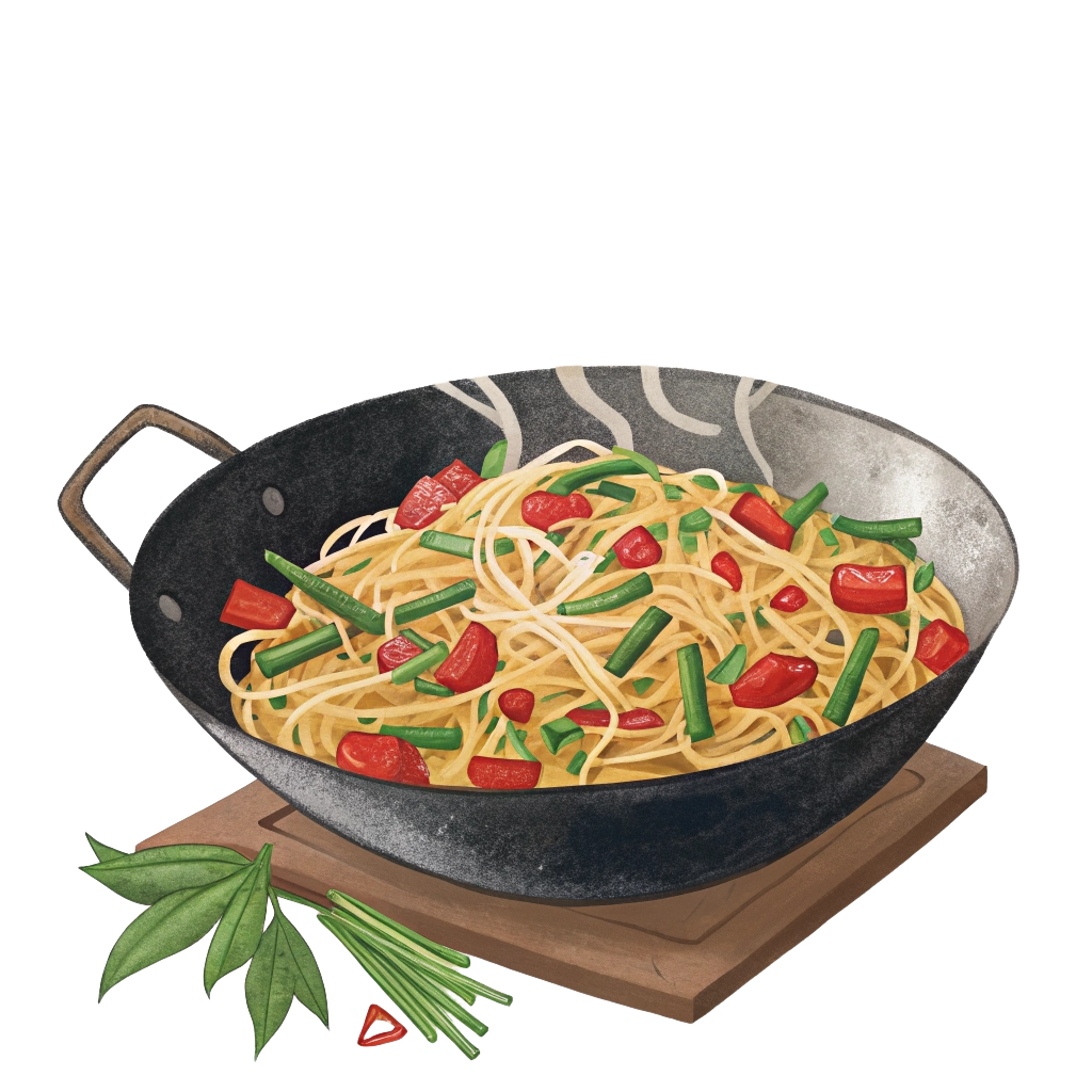 Wok de poulet Auberge de Marchissy Menu ete